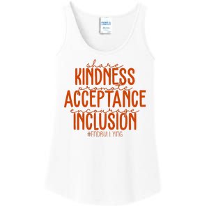 Share Kindness Promote Acceptance Encourage Inclusion End Bullying Unity Day Ladies Essential Tank