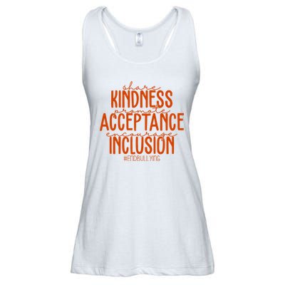 Share Kindness Promote Acceptance Encourage Inclusion End Bullying Unity Day Ladies Essential Flowy Tank