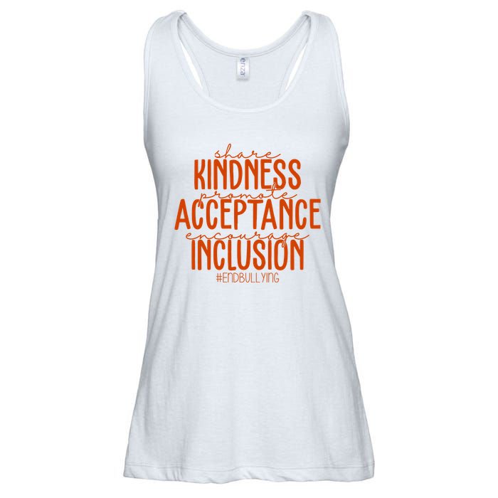 Share Kindness Promote Acceptance Encourage Inclusion End Bullying Unity Day Ladies Essential Flowy Tank