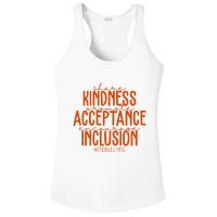 Share Kindness Promote Acceptance Encourage Inclusion End Bullying Unity Day Ladies PosiCharge Competitor Racerback Tank