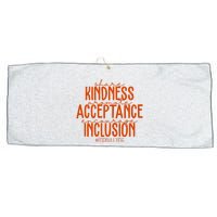 Share Kindness Promote Acceptance Encourage Inclusion End Bullying Unity Day Large Microfiber Waffle Golf Towel