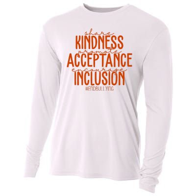 Share Kindness Promote Acceptance Encourage Inclusion End Bullying Unity Day Cooling Performance Long Sleeve Crew