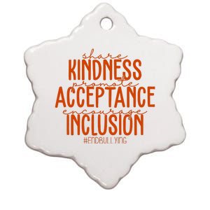 Share Kindness Promote Acceptance Encourage Inclusion End Bullying Unity Day Ceramic Star Ornament