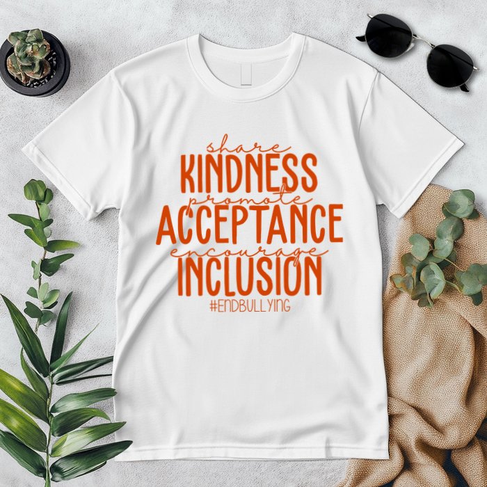 Share Kindness Promote Acceptance Encourage Inclusion End Bullying Unity Day Premium T-Shirt