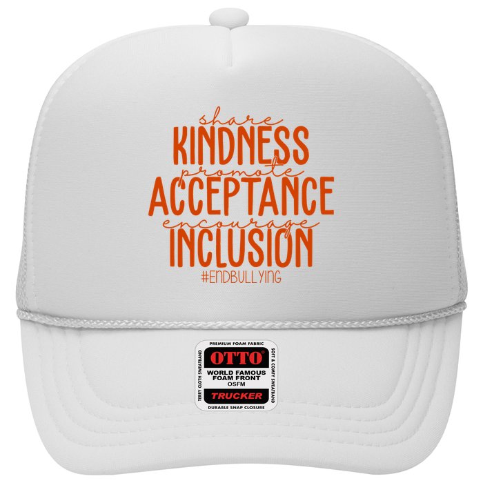 Share Kindness Promote Acceptance Encourage Inclusion End Bullying Unity Day Trucker Hat