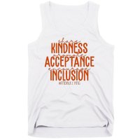 Share Kindness Promote Acceptance Encourage Inclusion End Bullying Unity Day Tank Top