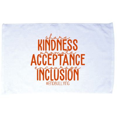 Share Kindness Promote Acceptance Encourage Inclusion End Bullying Unity Day Microfiber Hand Towel