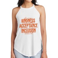 Share Kindness Promote Acceptance Encourage Inclusion End Bullying Unity Day Women's Perfect Tri Rocker Tank