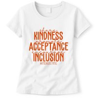 Share Kindness Promote Acceptance Encourage Inclusion End Bullying Unity Day Womens T-Shirt