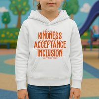 Share Kindness Promote Acceptance Encourage Inclusion End Bullying Unity Day Kids Hoodie