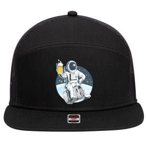 Space Kegger Party Astronaut 7 Panel Mesh Trucker Snapback Hat