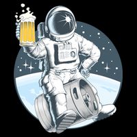 Space Kegger Party Astronaut Zip Tote Bag