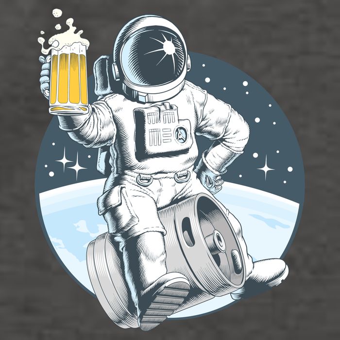 Space Kegger Party Astronaut Vector Backpack