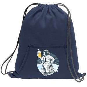 Space Kegger Party Astronaut Sweatshirt Cinch Pack Bag