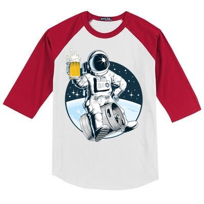 Space Kegger Party Astronaut Kids Colorblock Raglan Jersey