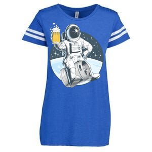 Space Kegger Party Astronaut Enza Ladies Jersey Football T-Shirt