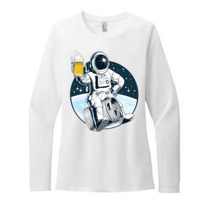 Space Kegger Party Astronaut Womens CVC Long Sleeve Shirt