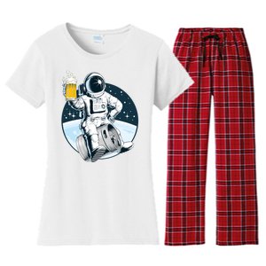 Space Kegger Party Astronaut Women's Flannel Pajama Set