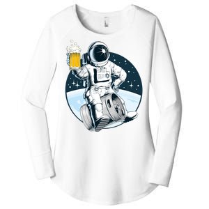 Space Kegger Party Astronaut Women's Perfect Tri Tunic Long Sleeve Shirt