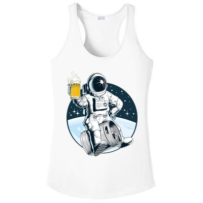 Space Kegger Party Astronaut Ladies PosiCharge Competitor Racerback Tank