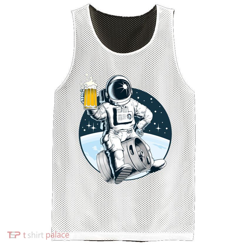 Space Kegger Party Astronaut Mesh Reversible Basketball Jersey Tank
