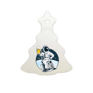 Space Kegger Party Astronaut Ceramic Tree Ornament