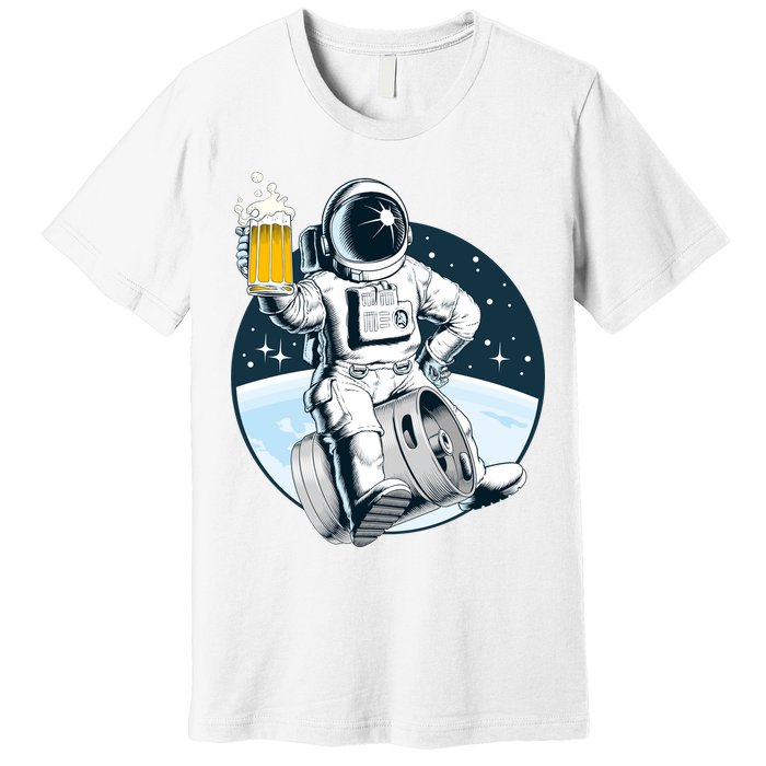 Space Kegger Party Astronaut Premium T-Shirt