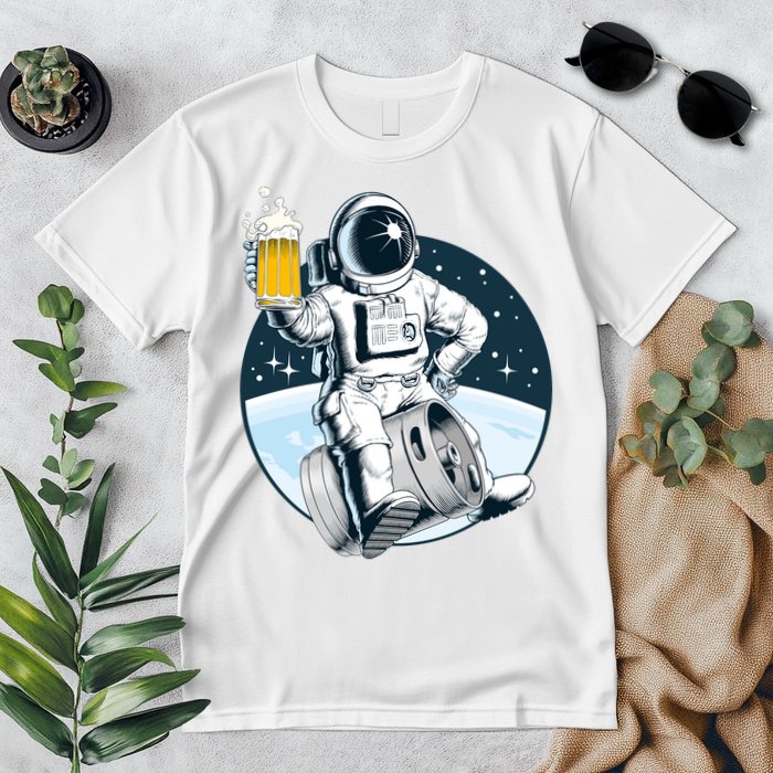 Space Kegger Party Astronaut Premium T-Shirt