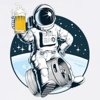 Space Kegger Party Astronaut Premium T-Shirt