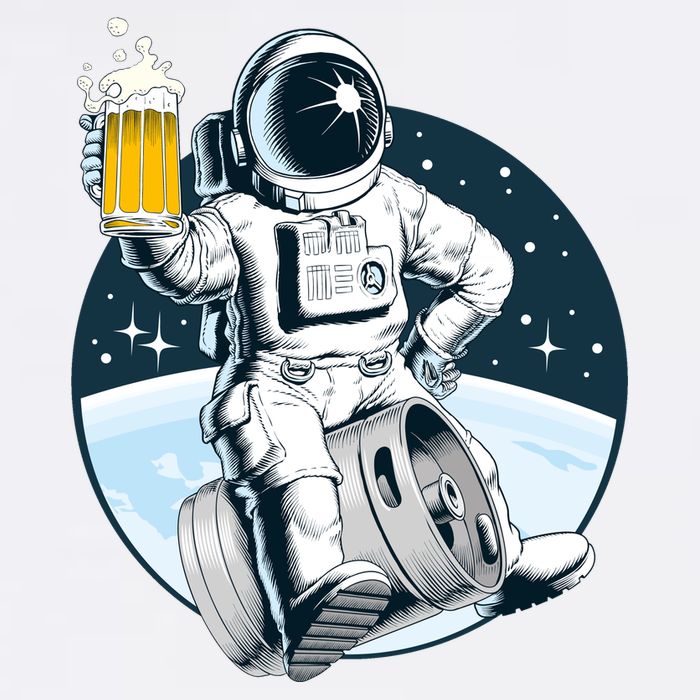 Space Kegger Party Astronaut Premium T-Shirt