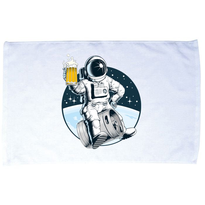 Space Kegger Party Astronaut Microfiber Hand Towel