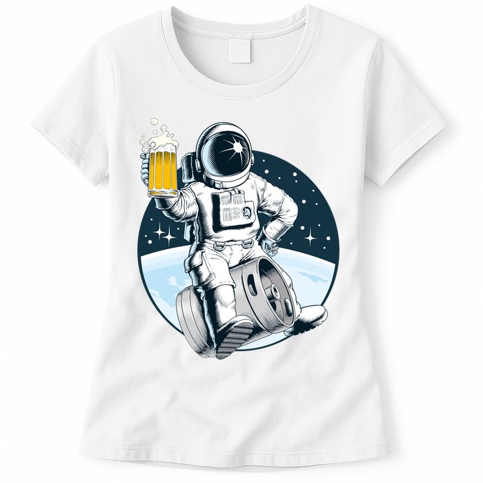 Space Kegger Party Astronaut Womens T-Shirt