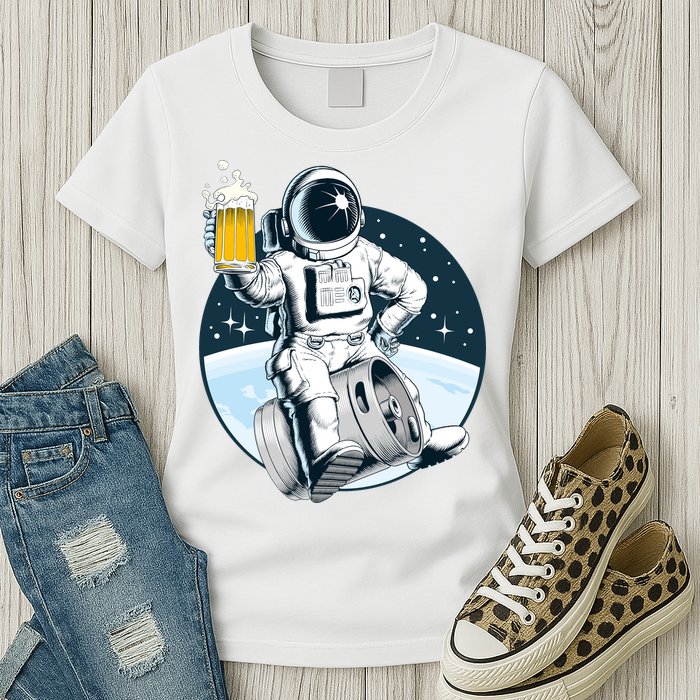 Space Kegger Party Astronaut Womens T-Shirt