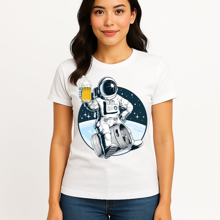 Space Kegger Party Astronaut Womens T-Shirt