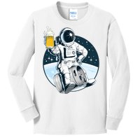 Space Kegger Party Astronaut Kids Long Sleeve Shirt