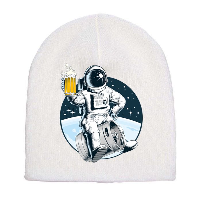 Space Kegger Party Astronaut Short Acrylic Beanie