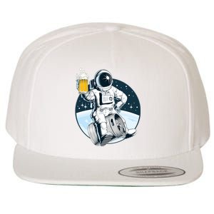 Space Kegger Party Astronaut Wool Snapback Cap