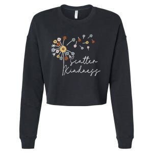 Scatter Kindness Positive Quote Cropped Pullover Crew