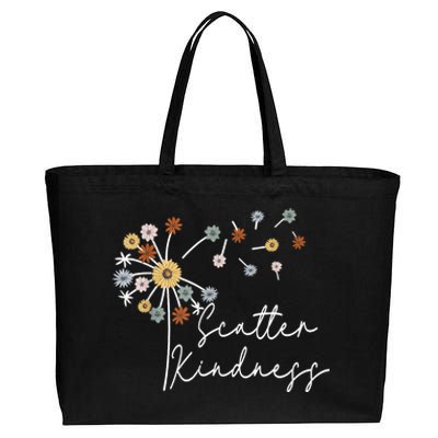 Scatter Kindness Positive Quote Cotton Canvas Jumbo Tote