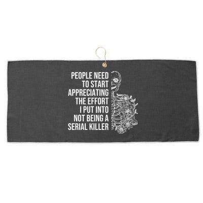 Serial Killer People Need To Start Appreciating The Effort Large Microfiber Waffle Golf Towel