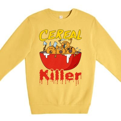 Serial Killer Parody Cereal Killer Premium Crewneck Sweatshirt