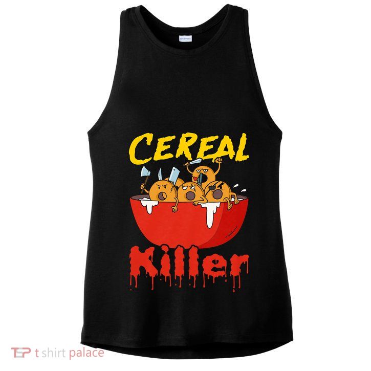 Serial Killer Parody Cereal Killer Ladies PosiCharge Tri-Blend Wicking Tank