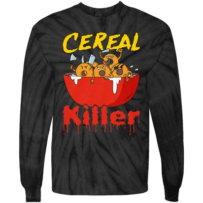 Serial Killer Parody Cereal Killer Tie-Dye Long Sleeve Shirt