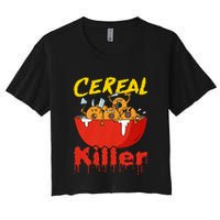 Serial Killer Parody Cereal Killer Women's Crop Top Tee