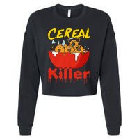 Serial Killer Parody Cereal Killer Cropped Pullover Crew