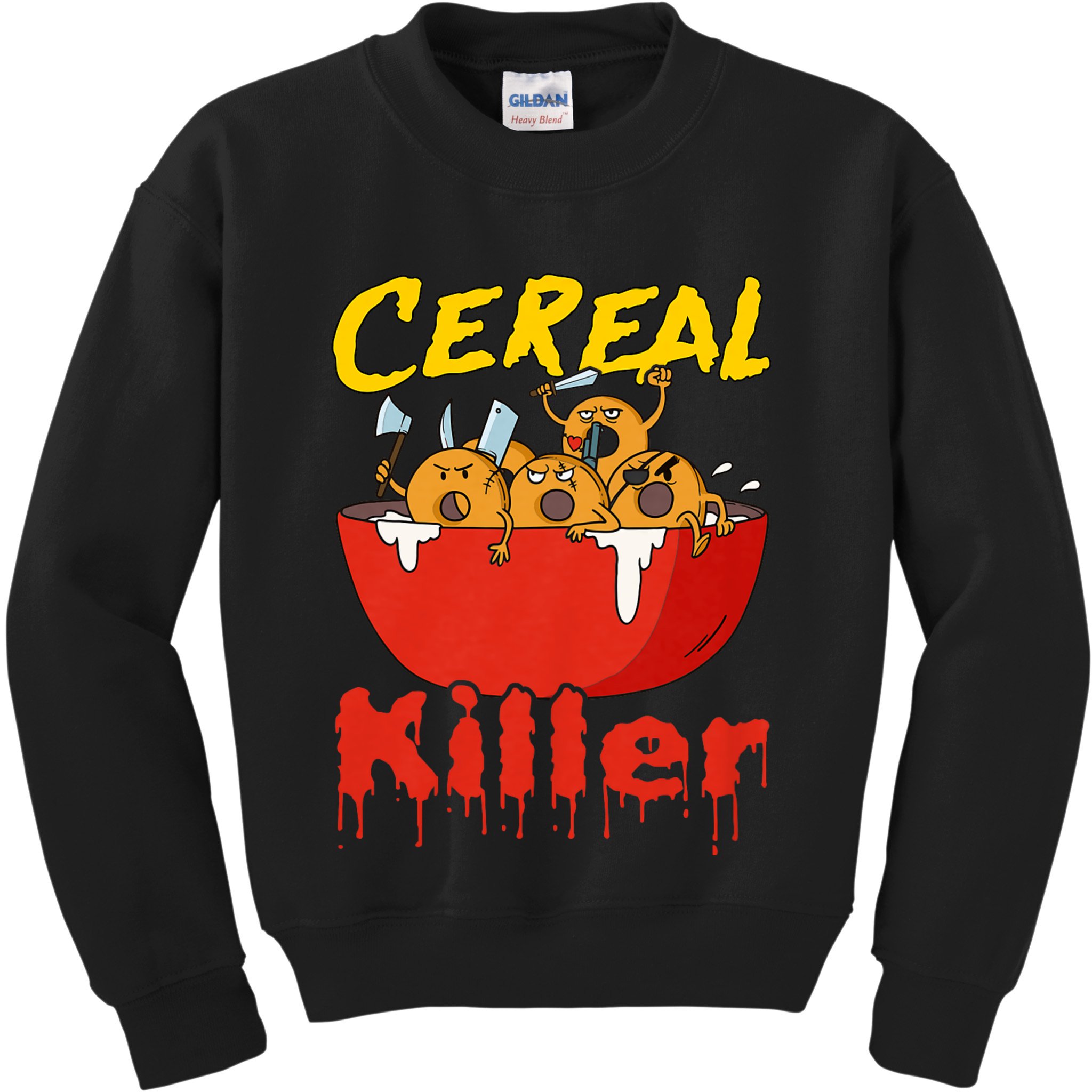 Serial Killer Parody Cereal Killer Kids Sweatshirt