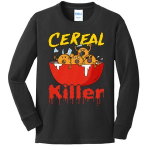 Serial Killer Parody Cereal Killer Kids Long Sleeve Shirt