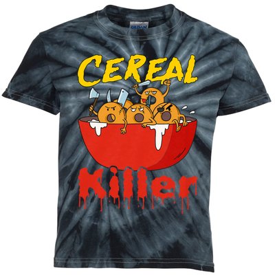 Serial Killer Parody Cereal Killer Kids Tie-Dye T-Shirt