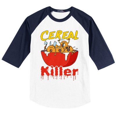 Serial Killer Parody Cereal Killer Baseball Sleeve Shirt