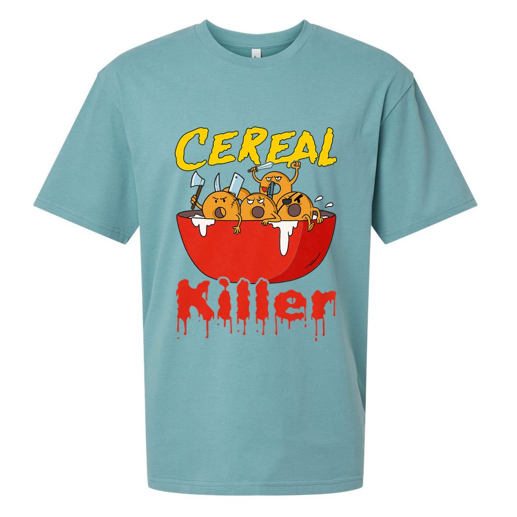 Serial Killer Parody Cereal Killer Sueded Cloud Jersey T-Shirt